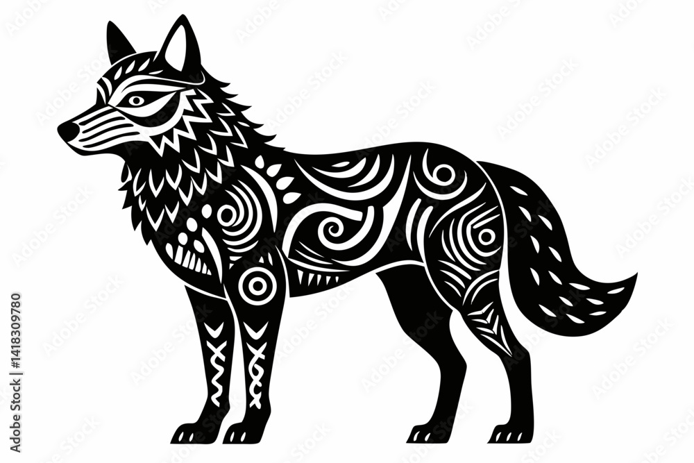 Fototapeta premium vector illustration of a fox
