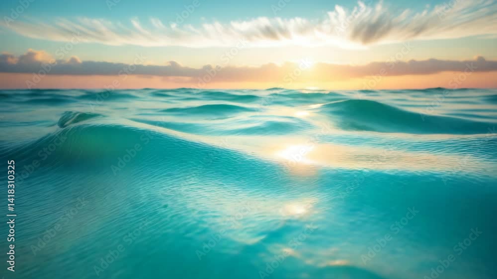 Sea surface texture with lighting and breezy waves against a water background Sea surface texture with lighting and breezy waves against a water background