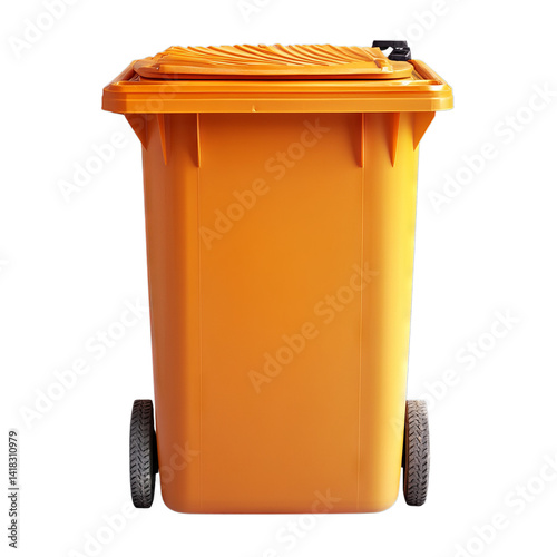 Pull-out trash bin frame. Isolated white background. Png format