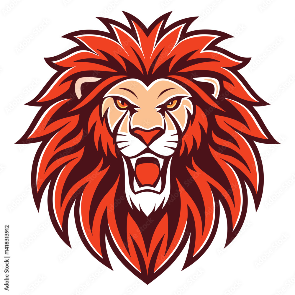 Obraz premium Fierce Lion Head Logo