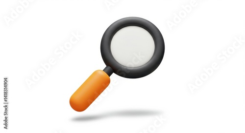 3 d magnifying glass icon search tool investigation exploration digital graphic