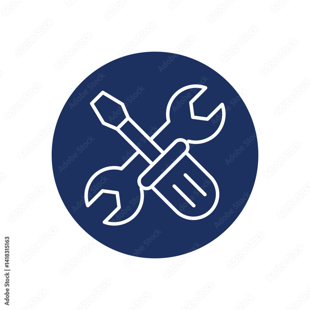 Tools icon vector stock illustration Tools icon vector stock illustration
