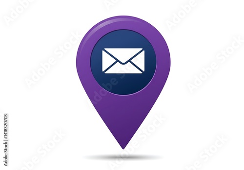 3d Purple map pointer with email icon on white background Free Download 3d Purple map pointer with email icon on white background - GFXLoad