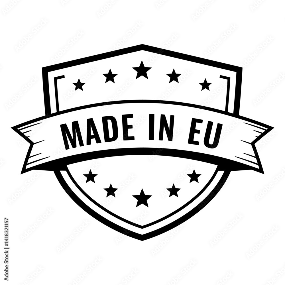 Made in EU icon. Vector illustration.
