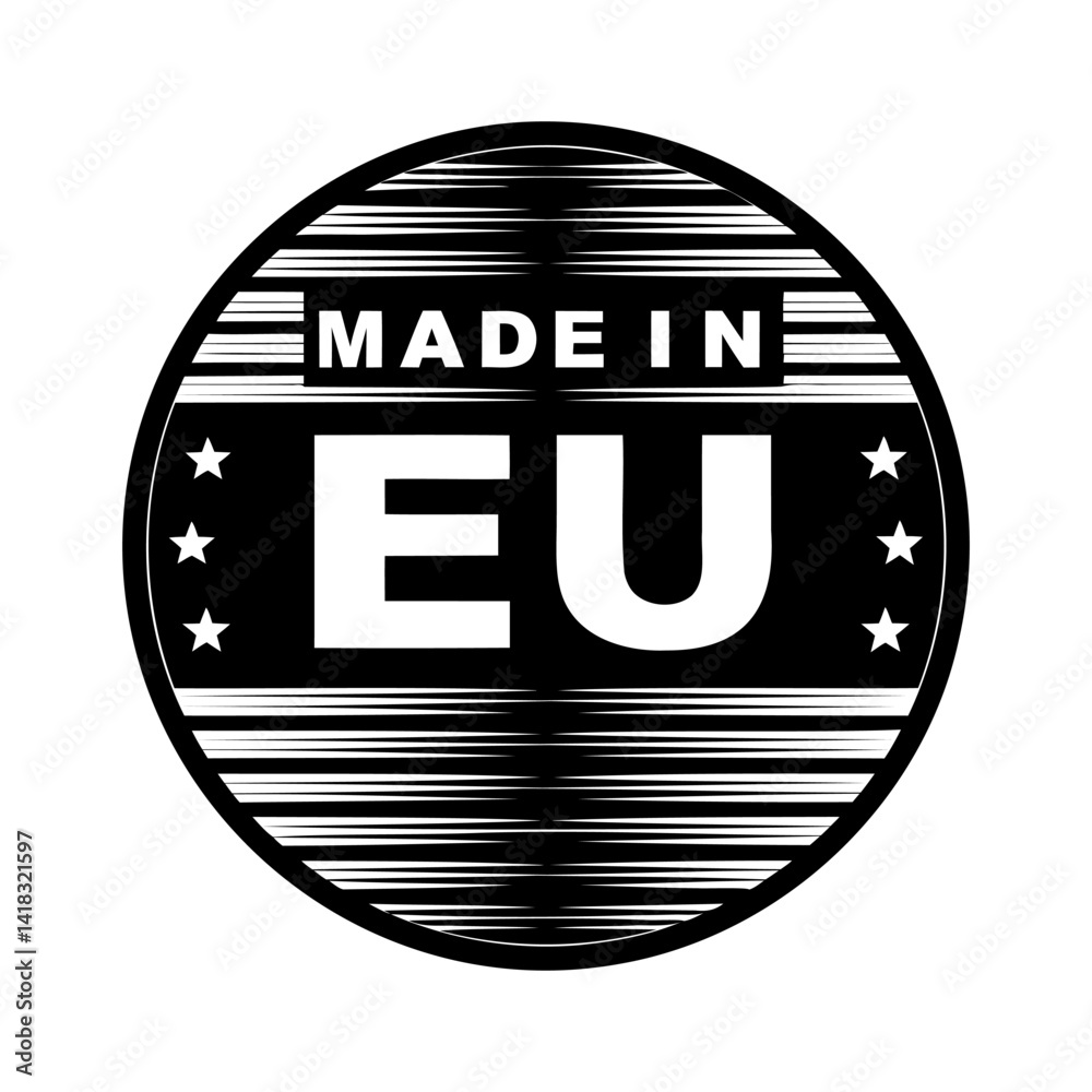 Made in EU icon. Vector illustration.