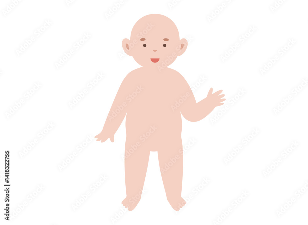 Baby smiling and waving Baby smiling and waving