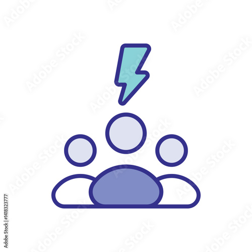 Brigade Electrician icon vector stock illustration