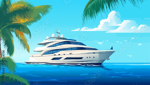 Luxury Yacht Illustration