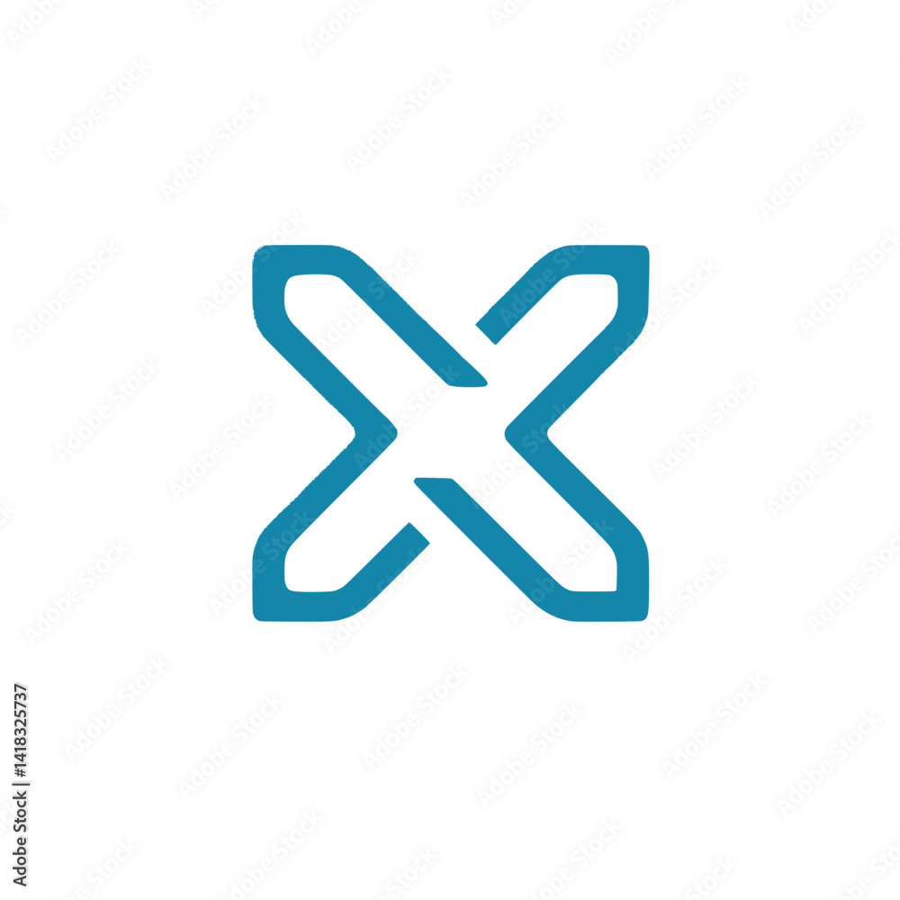 Modern x logo with futuristic airplane style Modern x logo with futuristic airplane style