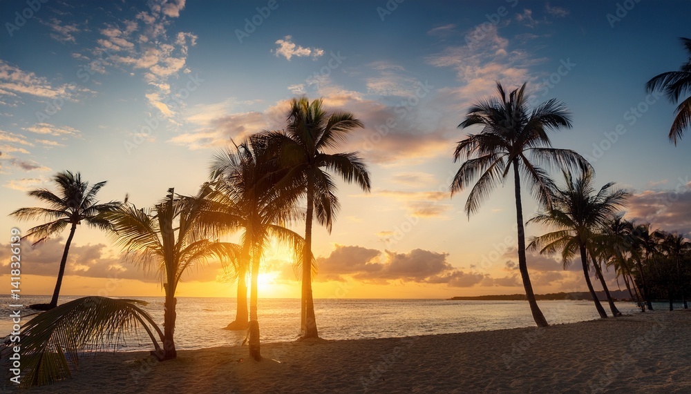Palm trees at sunset Palm trees at sunset