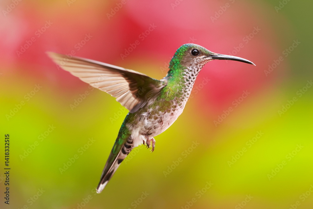 White necked jacobin, Florisuga mellivora, Ecuador