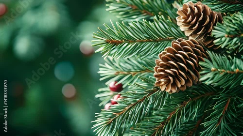 Celebrate the joys of Christmas and New Year with festive decorations and natural beauty