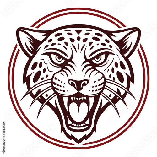 Fierce Wild Cat Head Design