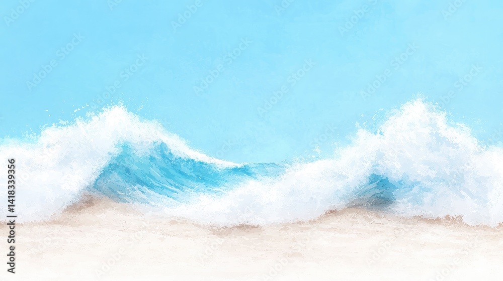 Fototapeta premium Soft pastel blurred background texture serenity peaceful wide landscape