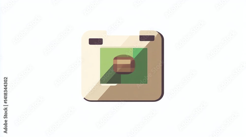 Digital ID Card Simple Design Flat Icon Minimalist Secure Identification Access Card Mem Digital ID Card Simple Design Flat Icon Minimalist Secure Identification Access Card Mem
