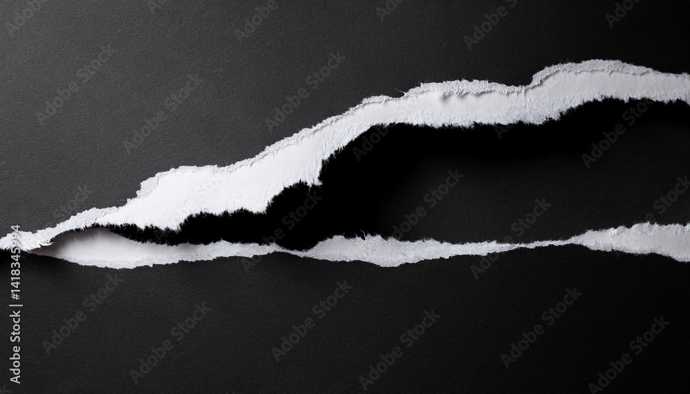 Rip stripe tear black torn paper ragged shred Rip stripe tear black torn paper ragged shred