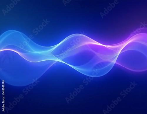 Flowing ribbons of vibrant colors intertwine against a rich blue backdrop, creating a captivating visual experience that evokes fluid movement and harmony Generative AI