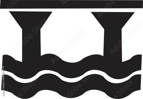Solid Vector Icon for Ancient Pillar, house, marble
