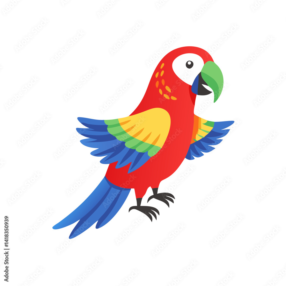 Obraz premium Parrot: The Colorful Birds of the Tropics