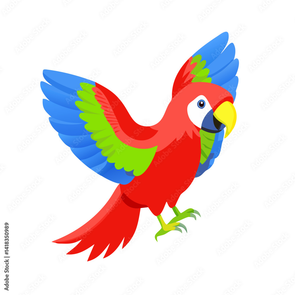 Fototapeta premium Parrot: The Colorful Birds of the Tropics