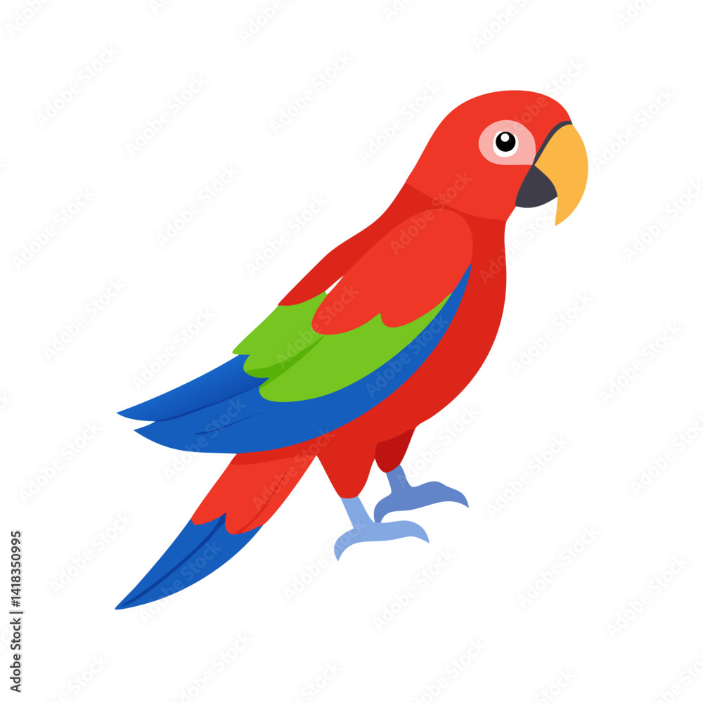 Obraz premium Parrot: The Colorful Birds of the Tropics
