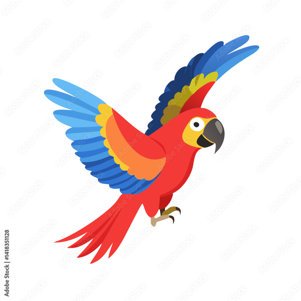Fototapeta premium Parrot: The Colorful Birds of the Tropics