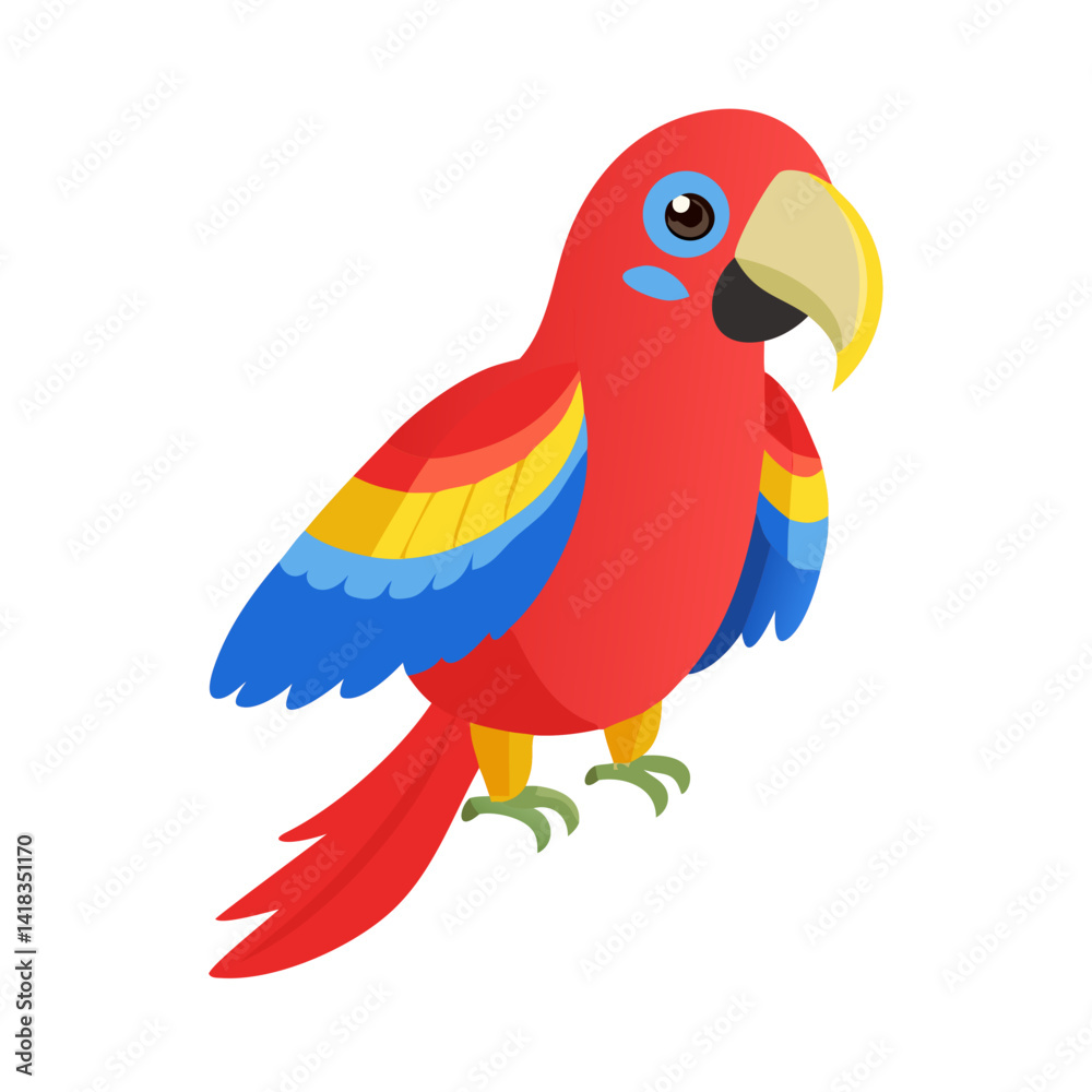 Fototapeta premium Parrot: The Colorful Birds of the Tropics