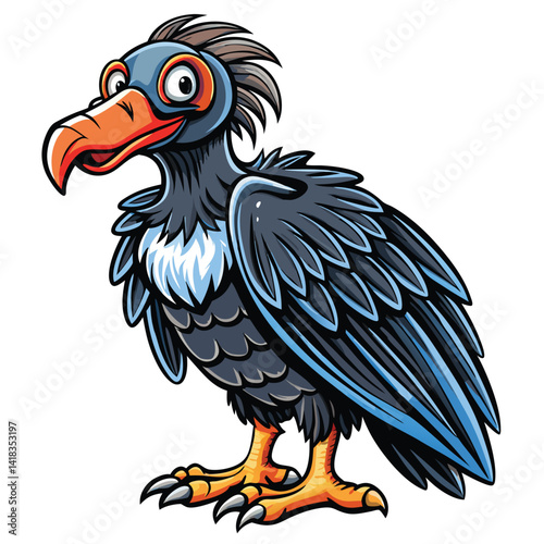 Cute cartoon vulture