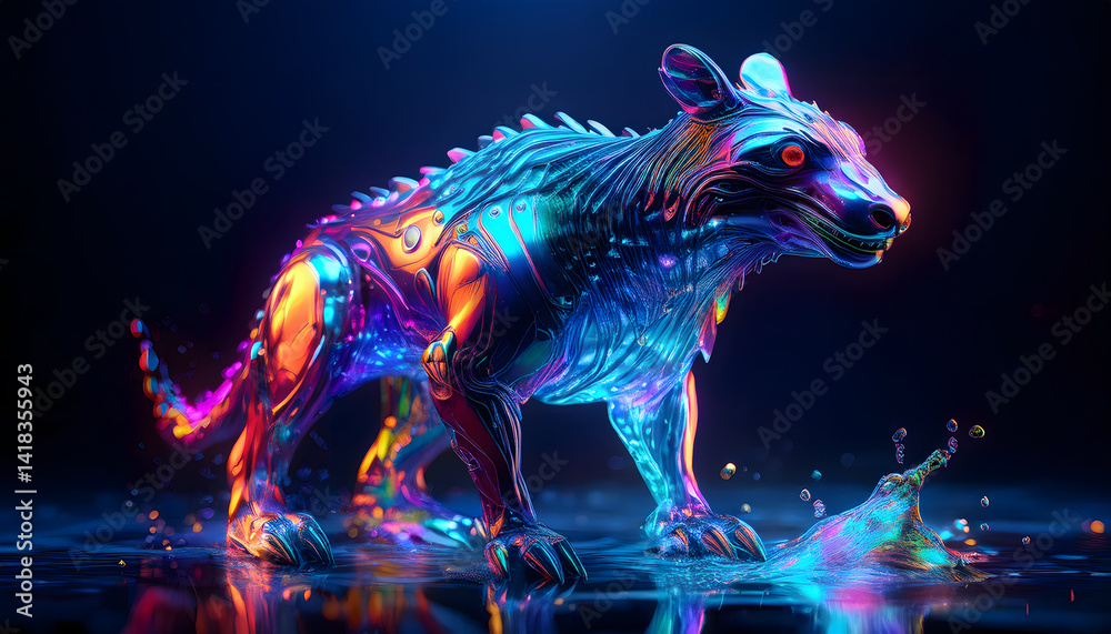 Minimalistic Beauty – Conceptual Animal Portrait on Abstract Background Minimalistic Beauty – Conceptual Animal Portrait on Abstract Background