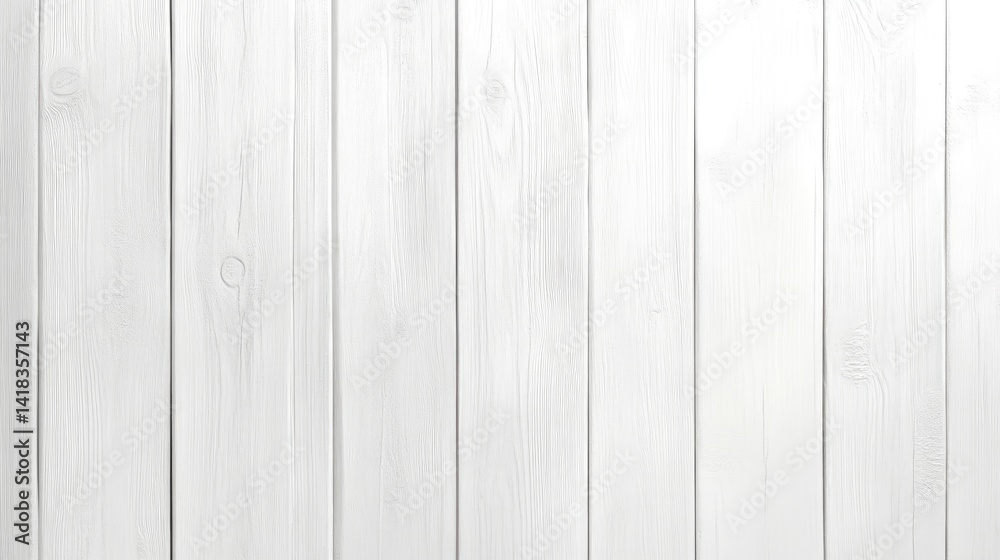 Obraz premium Clean, white wood paneling. Vertical planks. Simple, natural backdrop
