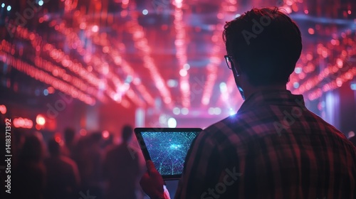 Technician Reviews Digital Network at Neon Concert