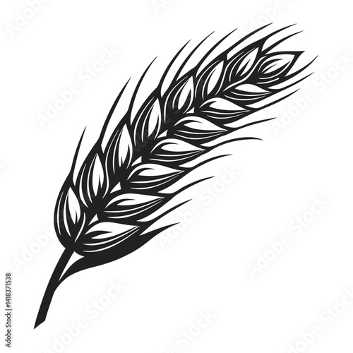 Elegant Feather Quill Outline