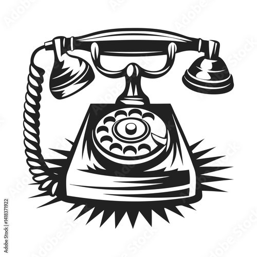 Retro Rotary Dial Telephone