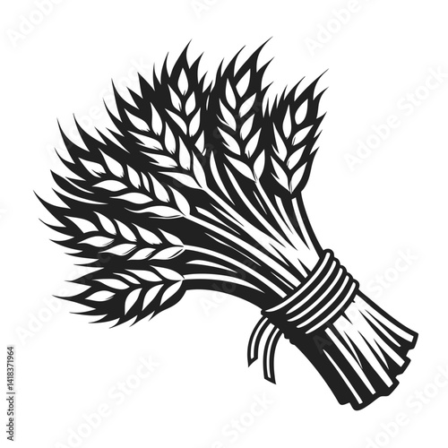 Bundle of Wheat Stalks Tied