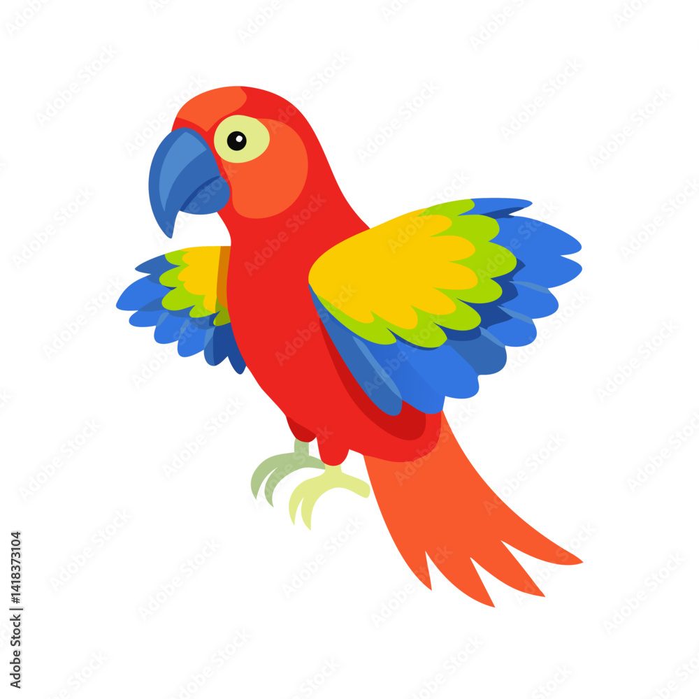 Obraz premium Parrot: The Colorful Birds of the Tropics