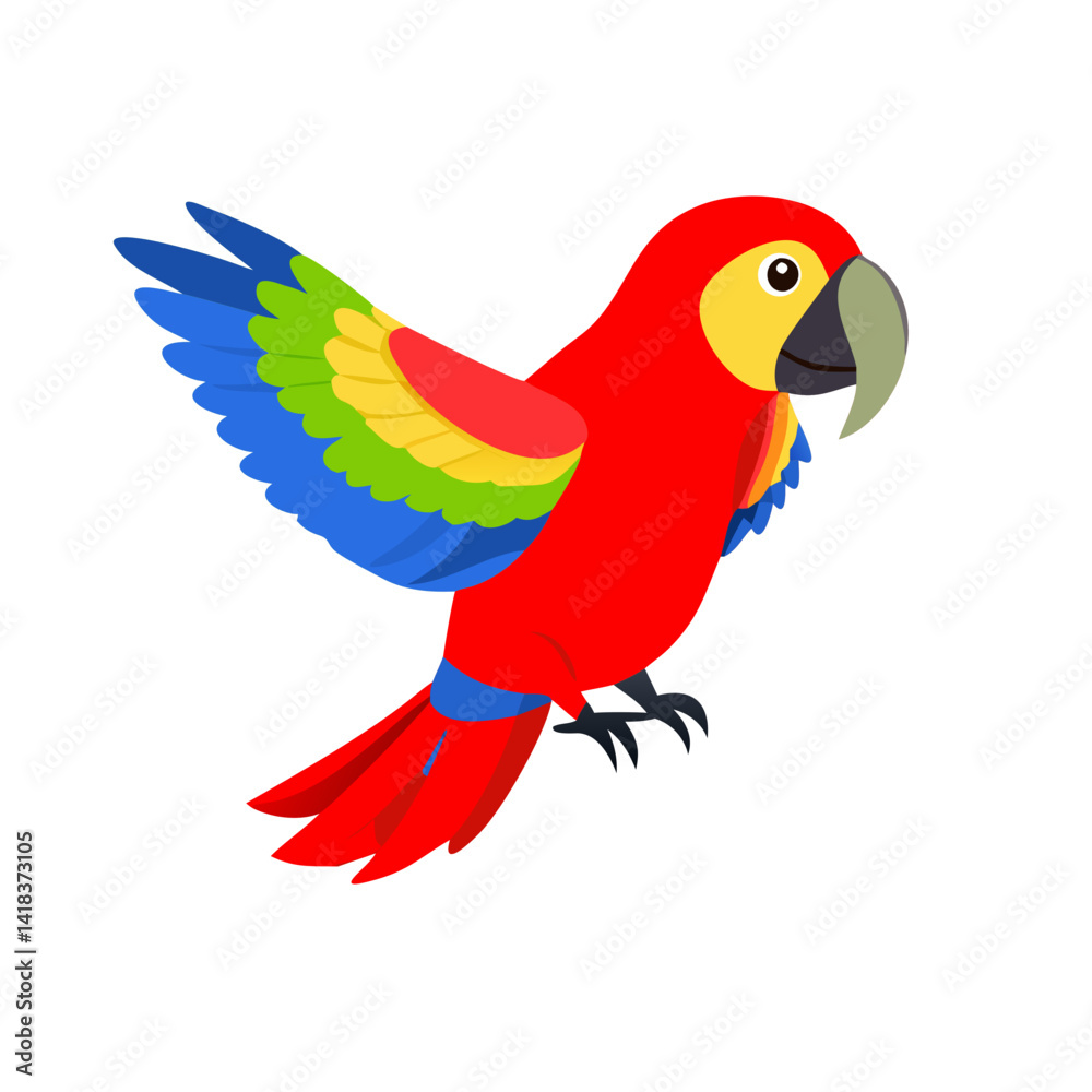 Obraz premium Parrot: The Colorful Birds of the Tropics