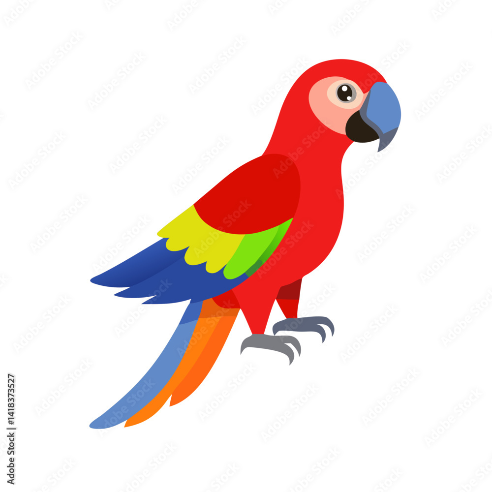 Obraz premium Parrot: The Colorful Birds of the Tropics