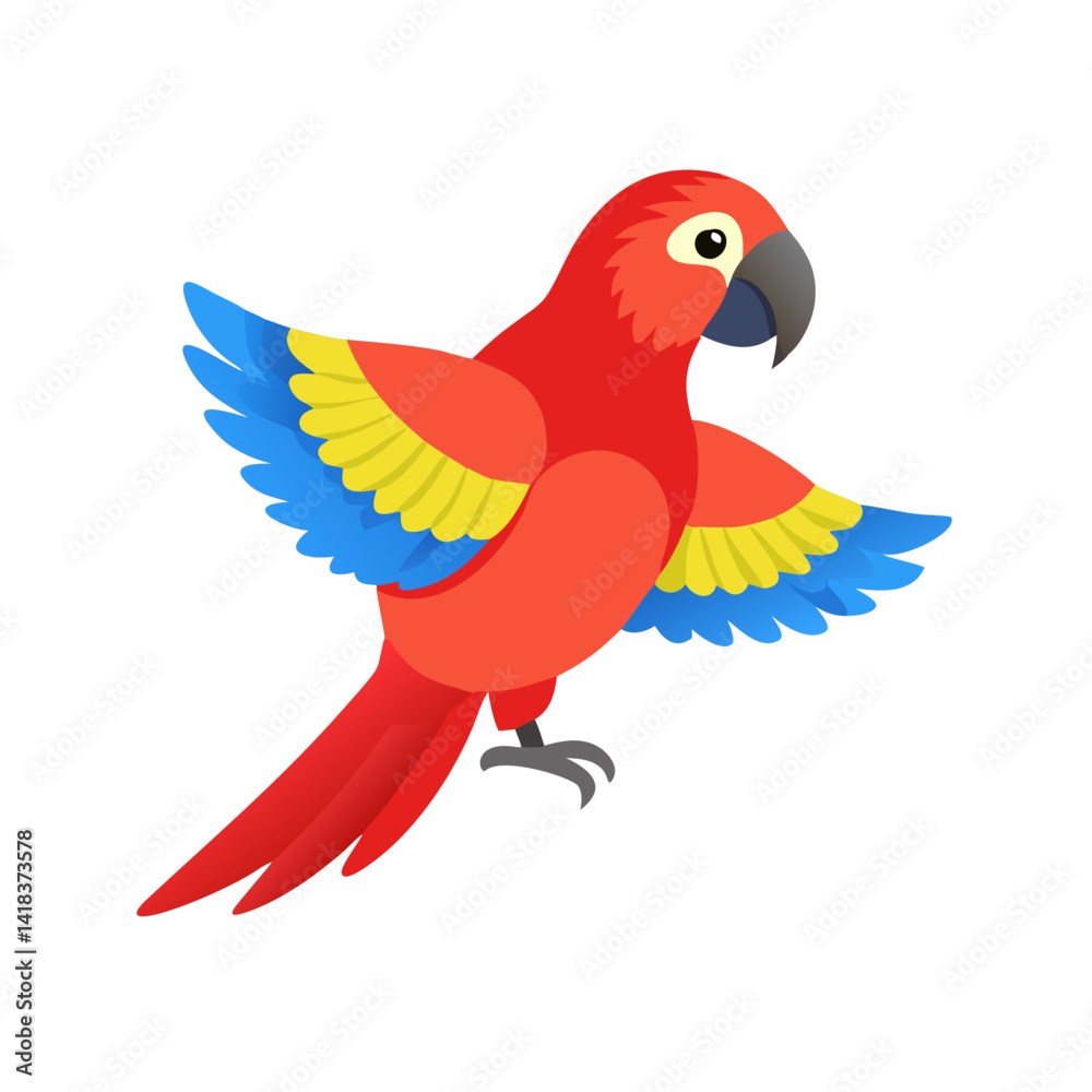 Obraz premium Parrot: The Colorful Birds of the Tropics