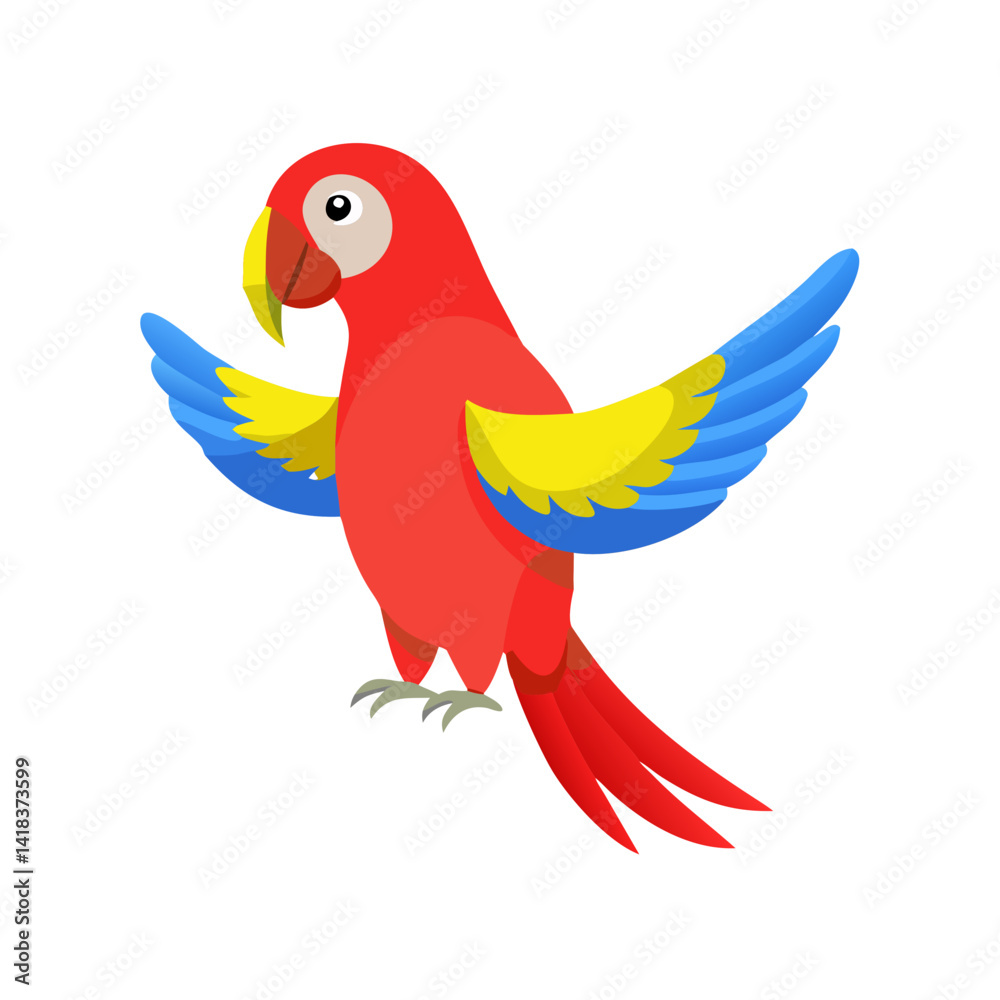 Obraz premium Parrot: The Colorful Birds of the Tropics