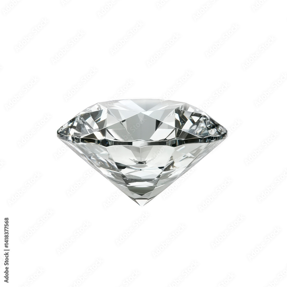 sparkling diamond gemstone with brilliant facets reflecting light, set against plain background, showcasing its clarity and elegance sparkling diamond gemstone with brilliant facets reflecting light, set against plain background, showcasing its clarity and elegance