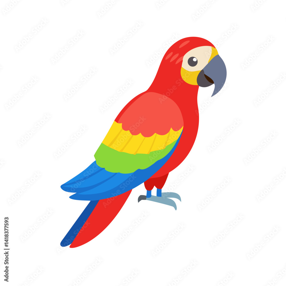 Fototapeta premium Parrot: The Colorful Birds of the Tropics
