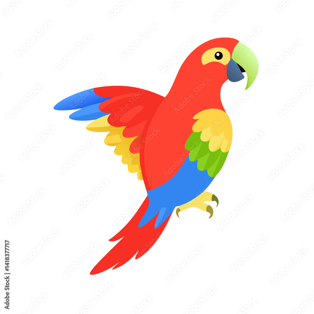 Obraz premium Parrot: The Colorful Birds of the Tropics