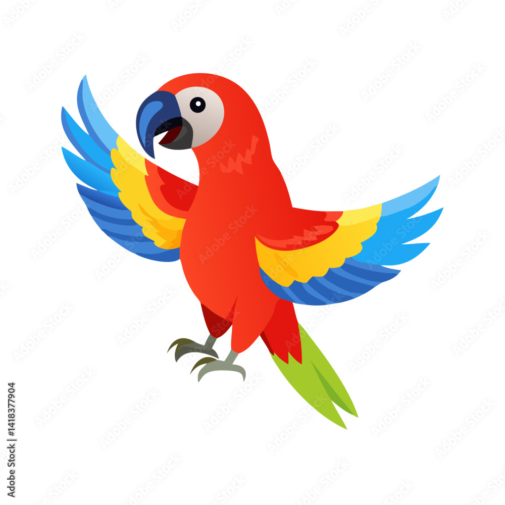 Fototapeta premium Parrot: The Colorful Birds of the Tropics