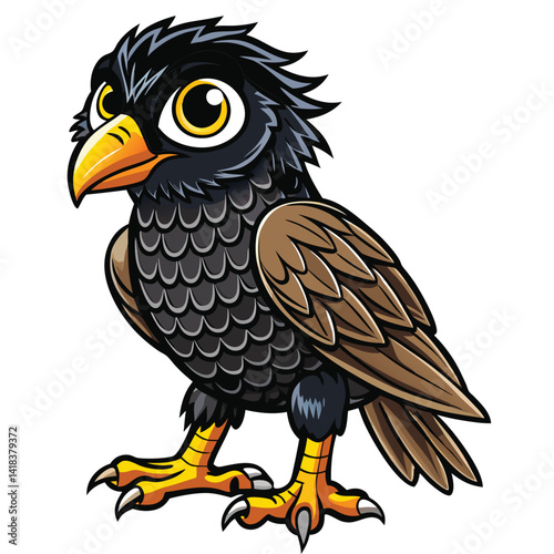 Cute cartoon bird illustration