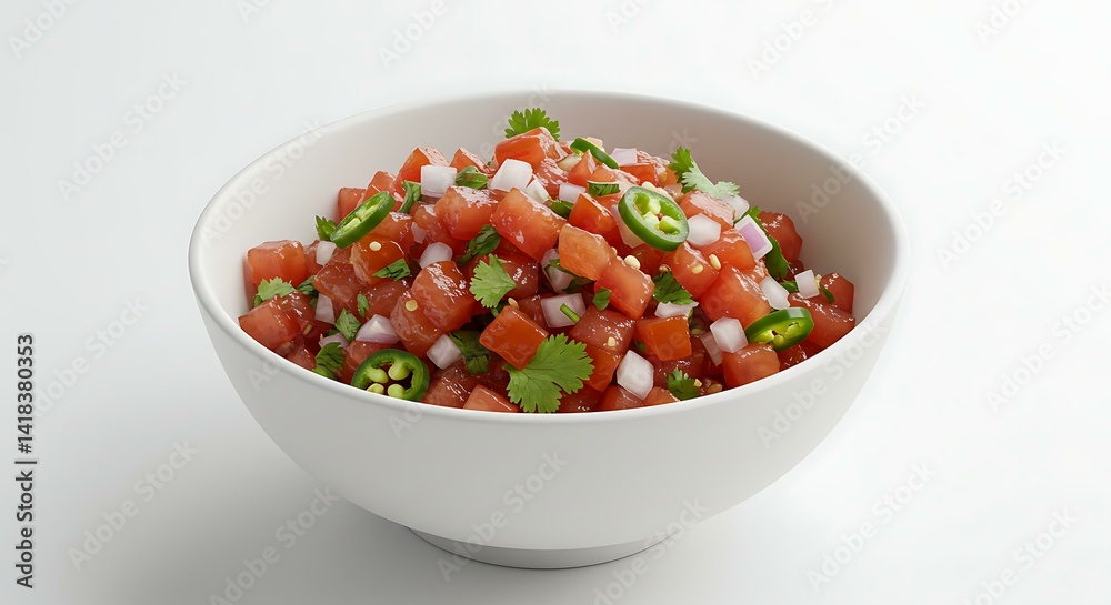 Salsa in a Bowl on white background Salsa. Mexican food Salsa in a Bowl on white background Salsa. Mexican food