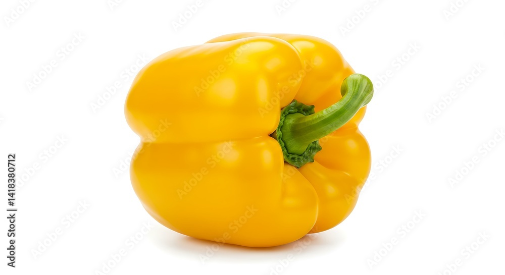 Yellow bell pepper on white background Yellow. Mexican food Yellow bell pepper on white background Yellow. Mexican food
