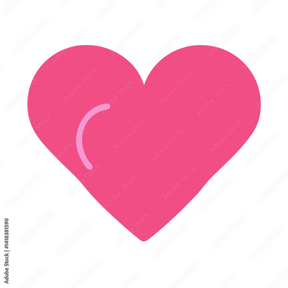 Vibrant Pink Heart Shape Symbolizing Love and Affection in a Playful Design Vibrant Pink Heart Shape Symbolizing Love and Affection in a Playful Design