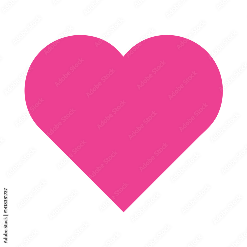 Vibrant Pink Heart Shape Symbolizing Love and Affection in a Playful Design Vibrant Pink Heart Shape Symbolizing Love and Affection in a Playful Design