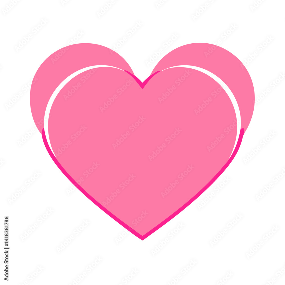 Vibrant Pink Heart Shape Symbolizing Love and Affection in a Playful Design Vibrant Pink Heart Shape Symbolizing Love and Affection in a Playful Design