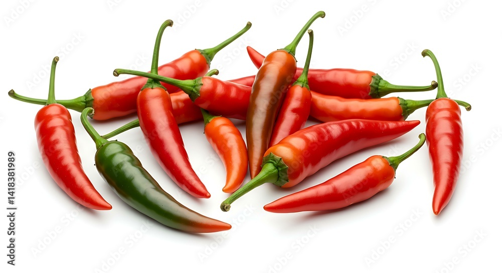 Chili peppers isolated on white background Chil. Mexican food Chili peppers isolated on white background Chil. Mexican food